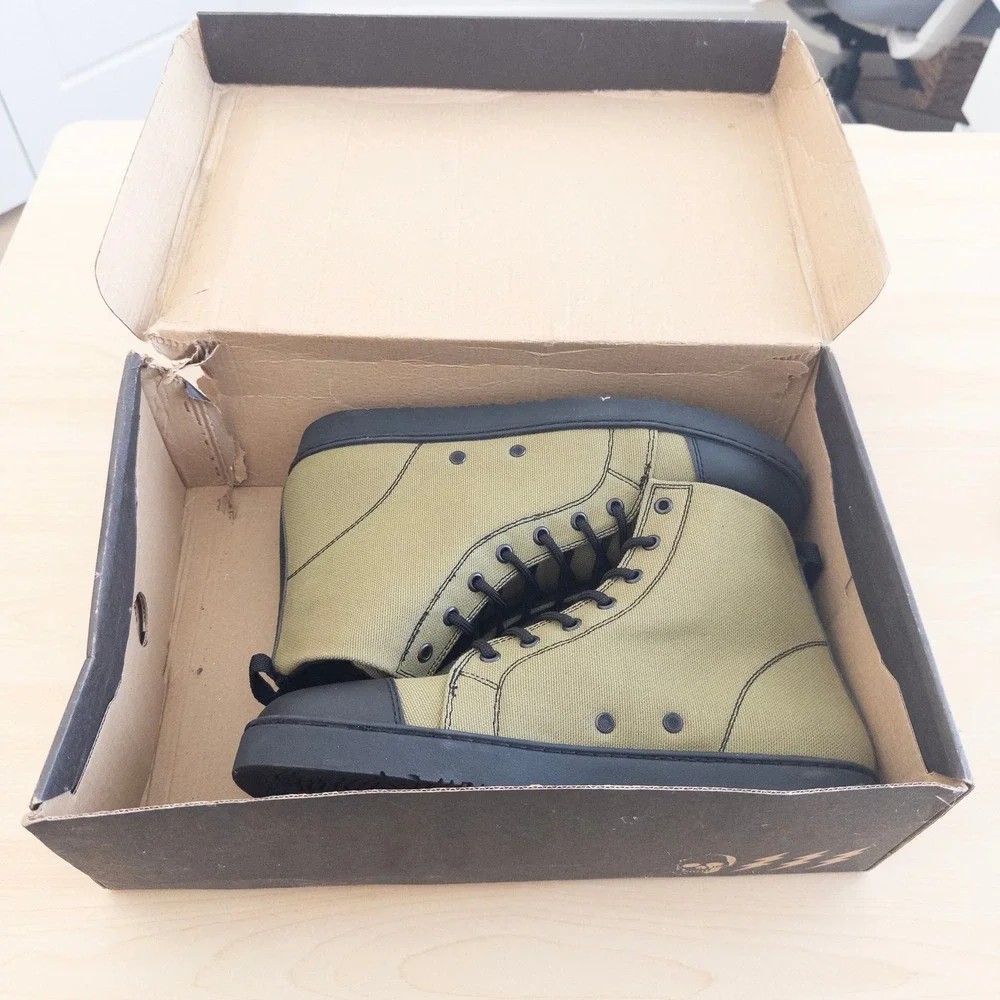Woobies Snake Eater MOD-2 High Top Tactical Sneakers 8.5 OD Green Canvas Boots